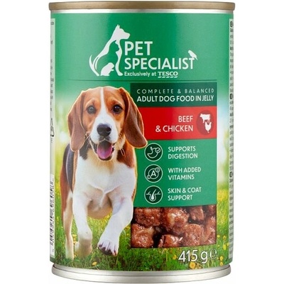 Pet Specialist Adult kúsky s hovädzinou a kuracinou v želé 415 g