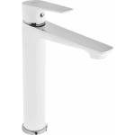 INVENA Висок смесител за мивка Invena Dokos, хром-бял (BU-19-W02-V)