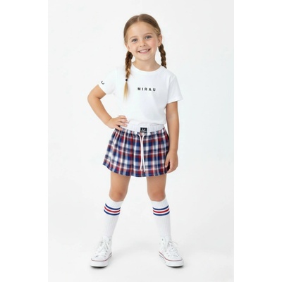Dievčenská károvaná sukňa so šortkami 2v1