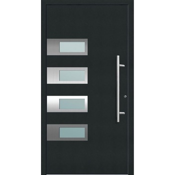Solid Elements Vchodové dveře Smart, 90 P, 1000 × 2100 mm, AluClip hliník-plast, pravé, antracit, prosklené W1DRBCZTK2.0025
