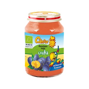 Слънчо био пюре от сливи - 190 г - bubu