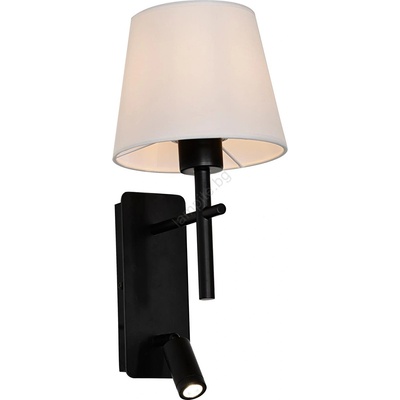 Zuma Line W4106-2BK+WH-LED Настенна лампа LUNA 1xE27/40W/230V + LED/2, 5W черна/бяла (ZL0998)