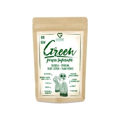 Goodie Green Power Supermix BIO 150 g chlorela + spirulina + ječmen + pšenice – Zbozi.Blesk.cz