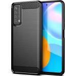 Techsuit Калъф за Huawei P Smart 2021 - Carbon Silicone - Черен (KF232127)