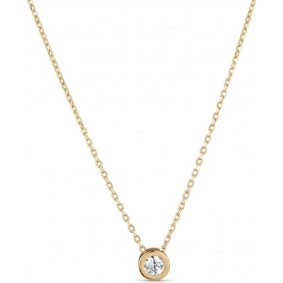 Luxur Jemný náhrdelník, žluté zlato se zirkonem 1642358-0-45-1 – Zboží Mobilmania