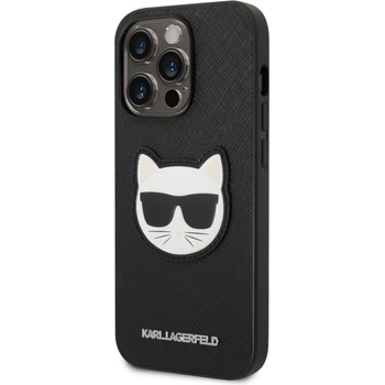 KARL LAGERFELD Гръб Karl Lagerfeld PU Saffiano Choupette Head Case за iPhone 14 Pro Max - Черен (3666339076986)