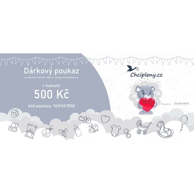 Dárkový poukaz v hodnotě 500 Kč Druh: Neutrální