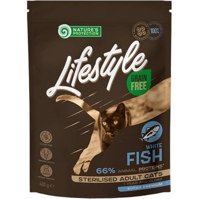 Nature's Protection Cat Dry LifeStyle GF Sterilised W,Fish 400 g
