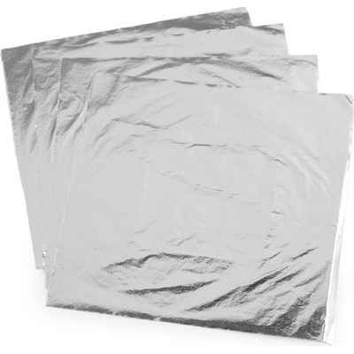 Prima-obchod Metalické plátky ke zdobení 14x14 cm, barva 1 stříbrná