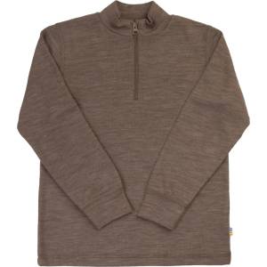 Joha Детски вълнен пуловер Joha Kid's Blouse with Zip Merino base layer - Brown - размер 90 (704-6194-0111)
