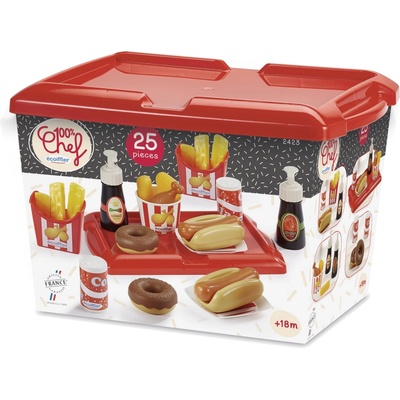 Ecoiffier Игрален комплект Ecoiffier - Хотдог, 25 части (2423)