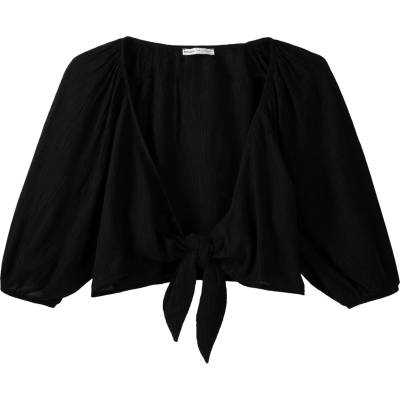 Bershka Блуза черно, размер M