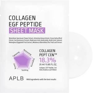 APLB Collagen EGF Peptide Sheet Mask - Хидратираща маска за лице с колаген и пептиди EGF 1бр/25мл