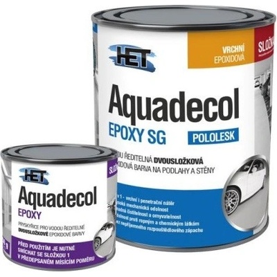 Het Aquadecol Epoxy SG báza zložka 1 A 0,75kg - vodou riediteľná pololesklá dvojzložková epoxidová farba na steny a podlahy