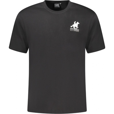 US Grand POLO SHORT SLEEVE T-SHIRT MEN BLACK černá