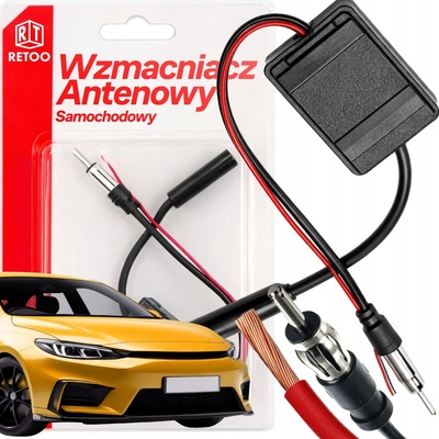 AUTOANTÉNNY ZOSILŇOVAČ SIGNÁLU FM/AM RÁDIA 12V UNIVERZÁLNY 16dB