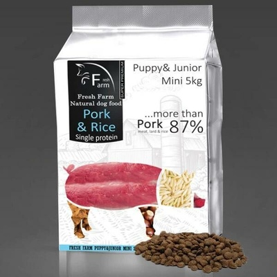 Fresh Farm Puppy & Junior Mini Single Protein vepřové maso s rýží 5 kg