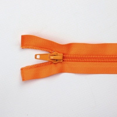 Pro Háčkování Spirálový zip dělitelný 70 cm oranžově rezavý