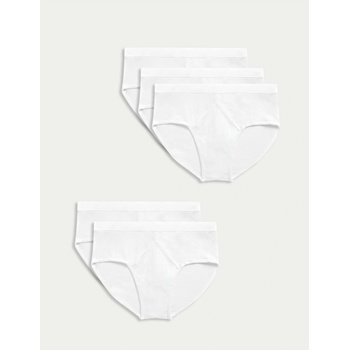 Marks & Spencer Памучни слипове, 5 бр. Marks & Spencer бял Marks & Spencer | Byal | МЪЖЕ | S