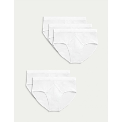 Marks & Spencer Памучни слипове, 5 бр. Marks & Spencer бял Marks & Spencer | Byal | МЪЖЕ | S