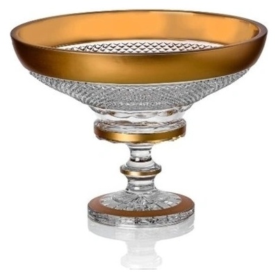 Bohemia Crystal Ručně broušená mísa na noze 205 mm