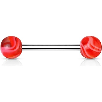 Šperky4U piercing do jazyka akrylát PJ01096-R