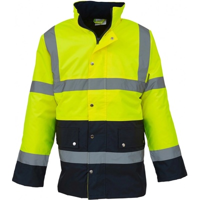 Yoko Hi-Vis dvoubarevná dálniční bunda HVP302 Hi-Vis Yellow