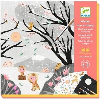 DJECO - Творчески комплект - Ателие за рисуване с акварел и трансферен печат (DJ09349)