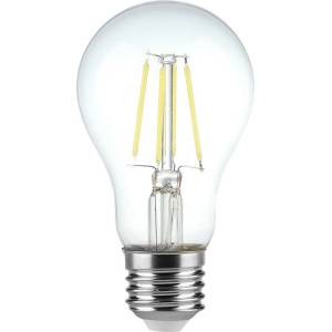 V-TAC LED Крушка 4W Filament E27 A60 Прозрачно Покритие 6400K - 217120 (217120)