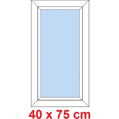 Soft Plastové okno 40x75 cm FIX neotevíravé Bílá