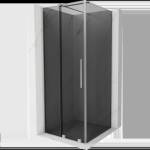 Mexen Velar плъзгаща душ кабина 100 x 100 см, графит, четкан никел - 871-100-100-41-97 (871-100-100-41-97)