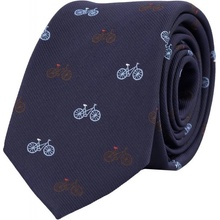 Bubibubi kravata s bicyklami tmavomodrá