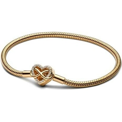 PANDORA Náramek Moments Třpytivé srdce a nekonečno 17 cm PAN563758C01-17 5700303186122
