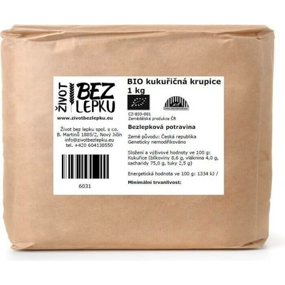 Život bez lepku BIO kukuřičná krupice jemná 1 kg
