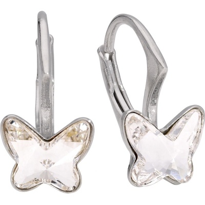 Swarovski Elements Butterfly dětské stříbrné visací bílý motýl motýlci 31251.1 Crystal bílá čirá křišťálová