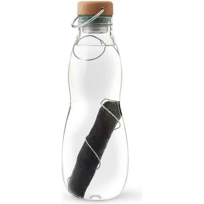Black + Blum Skleněná láhev na vodu s aktivním uhlím olive 650ml