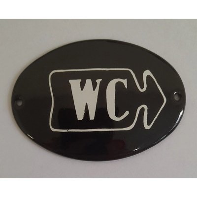 Smaltovaný štítek WC