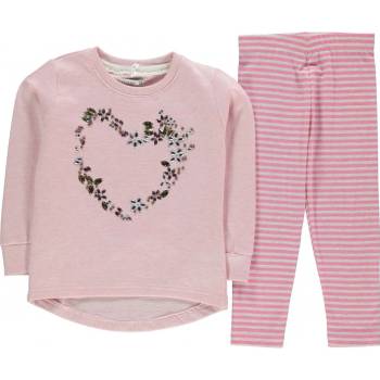 Crafted Heart Embellished Set Child Girls Pink