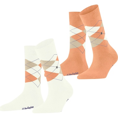 Burlington dámske ponožky Everyday Argyle 2-Pack Off White