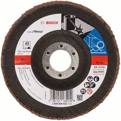 BOSCH Lamelový brusný kotouč x571, best for metal d = 125 mm; g = 40, lomený