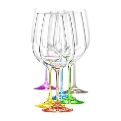 Crystalex Barevné sklenice na víno Rainbow 6 x 550 ml