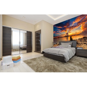 DIMEX ART s. r. o Самозалепваща се флизелинова фототапета златен изгрев 375 x 250 см