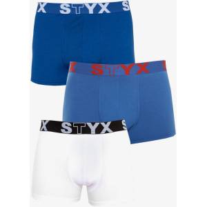 Styx Комплект от три мъжки боксерки Styx в синьо и бяло Styx | Sin | МЪЖЕ | 3XL