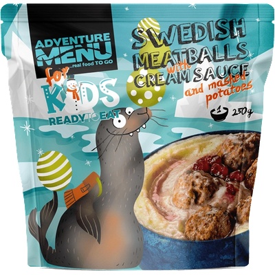 AdventureMenu Adventure menu Шведски кюфтета със сметанов сос и картофено пюре, 250g (AM104)