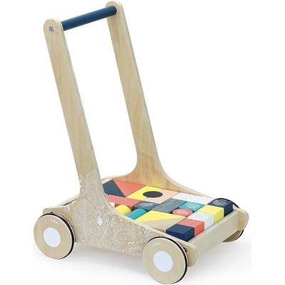 Vilac Dřevěný vozík s barevnými kostkami Canopée