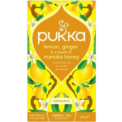 PUKKA BIO CITRON ZÁZVOR MANK MED 20 SÁČ.