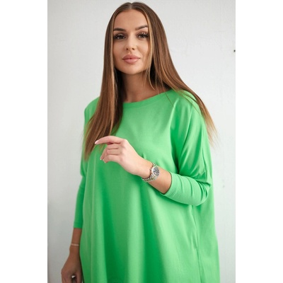 Oversize blúzka asymetrická Zelená svetlo