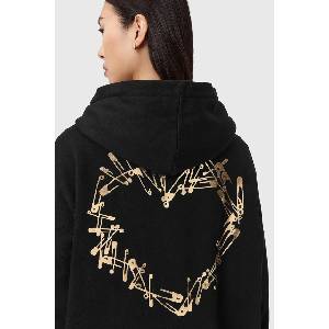 AllSaints суичър с качулка дамски от памук CORA (W034JE)