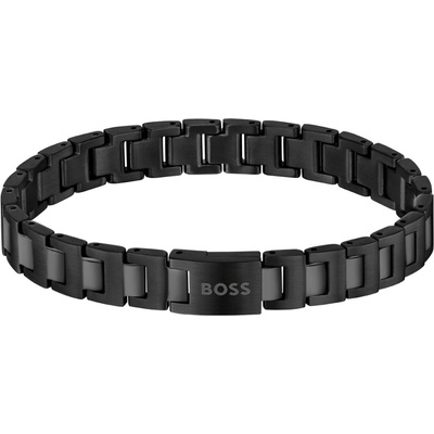 Hugo Boss Černý pánský náramek z oceli Candor 1580752
