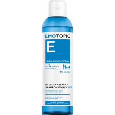 Emotopic Med+ Hydro-micelární šampon zklidňující citlivá a suchá pokožka 250 ml